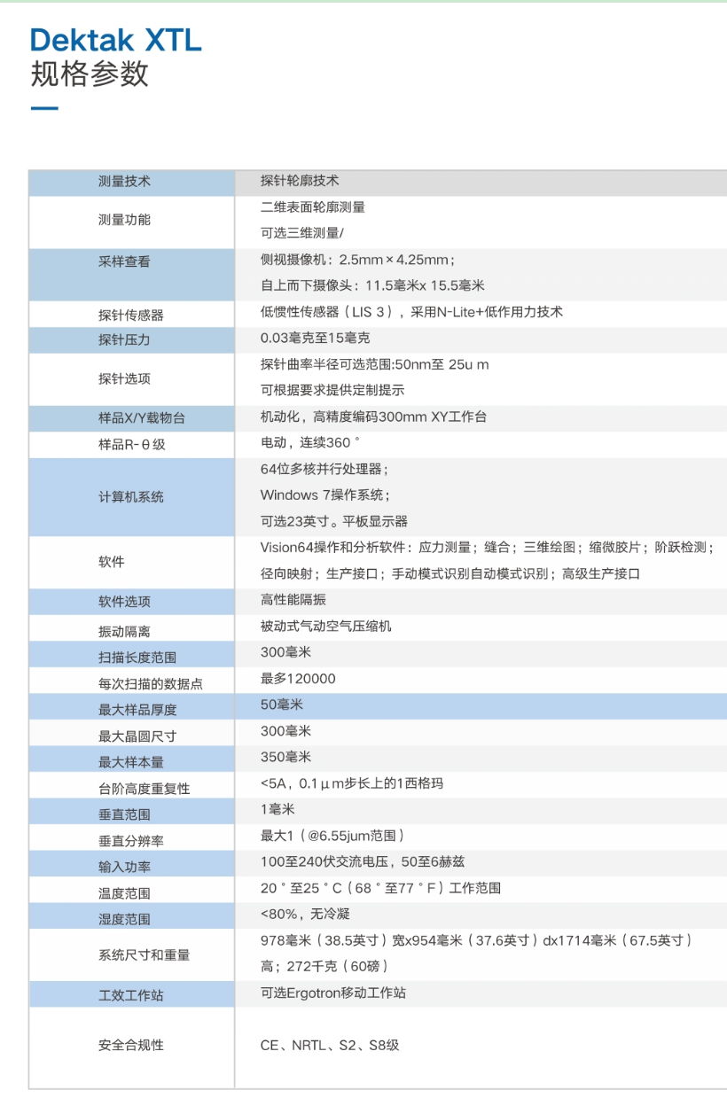 布鲁克Bruker  Dektak XTL探针式轮廓仪(图1)